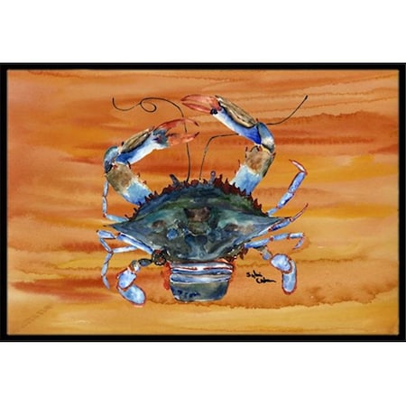 Carolines Treasures Carolines Treasures 8144-MAT Crab Indoor Or Outdoor Mat - 18 x 27 in. 8144-MAT
